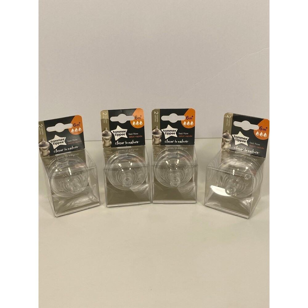 4 Packs Tommee Tippee Closer to Nature Fast Flow Nipples